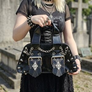 Hot Topic Black Studded Satchel